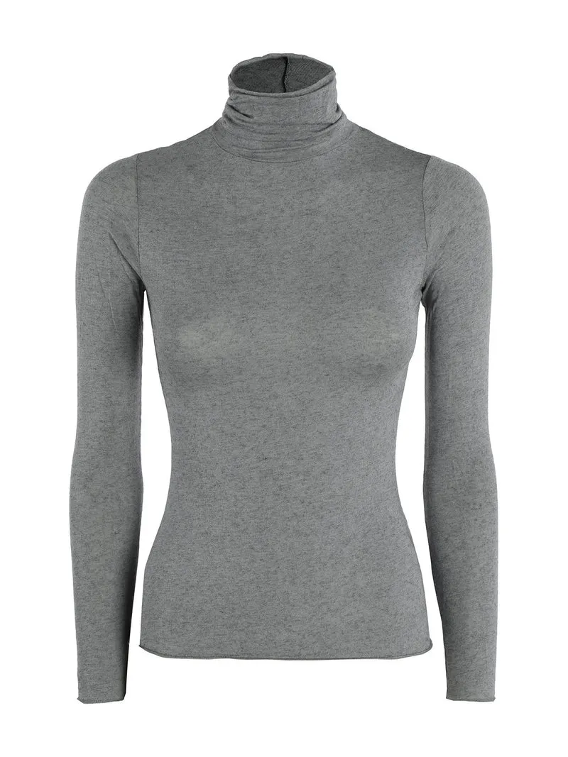 Dolcevita donna in cashmere ultra-light - grigio