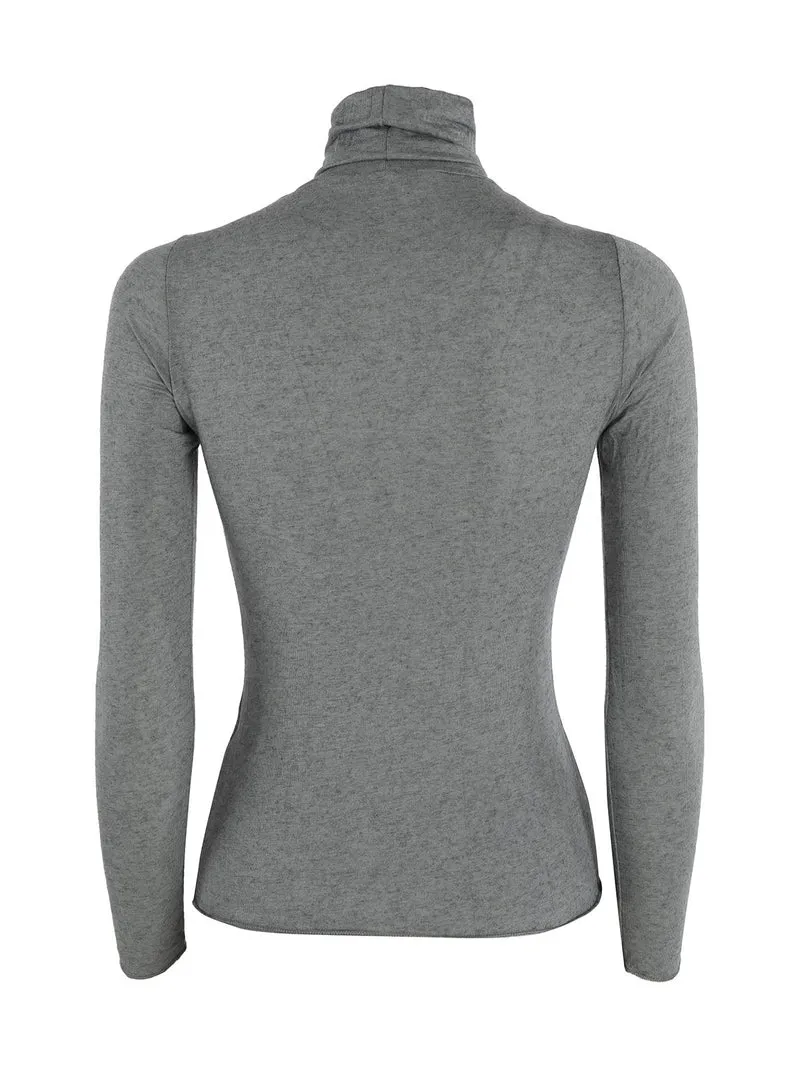 Dolcevita donna in cashmere ultra-light - grigio