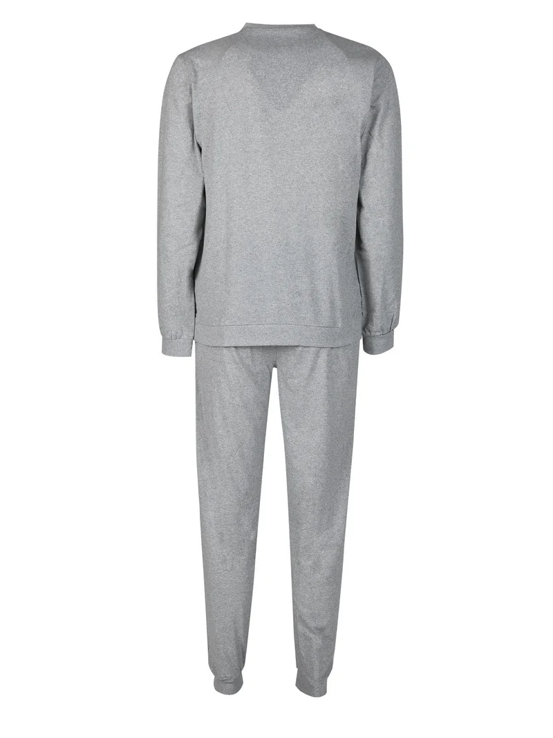 Pigiama lungo da uomo bicolor - grigio