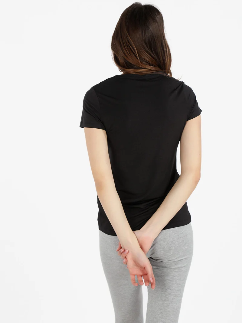T-shirt sportiva da donna in tessuto tecnico - nero
