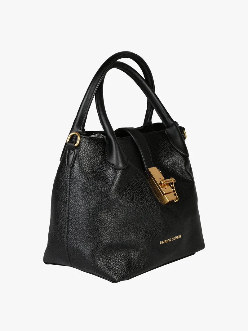 Borsa donna a mano con doppi manici - nero