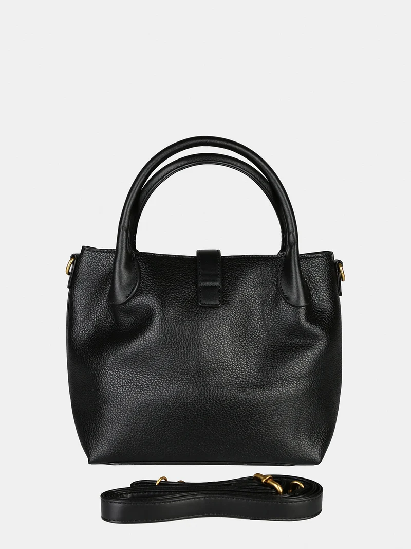 Borsa donna a mano con doppi manici - nero
