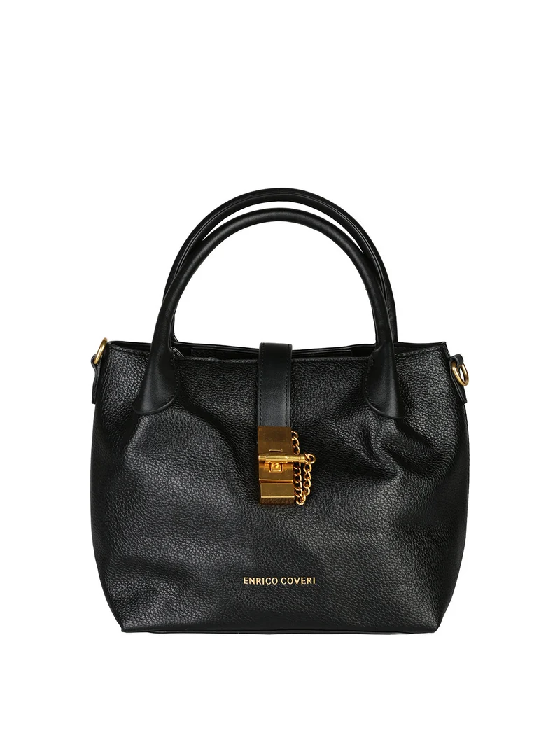 Borsa donna a mano con doppi manici - nero
