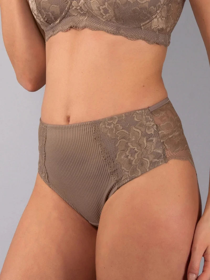 AR35 Slip alto da donna con pizzo - fango