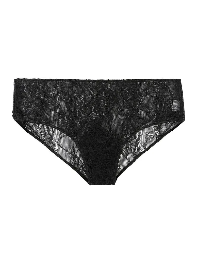 Slip donna in pizzo - nero