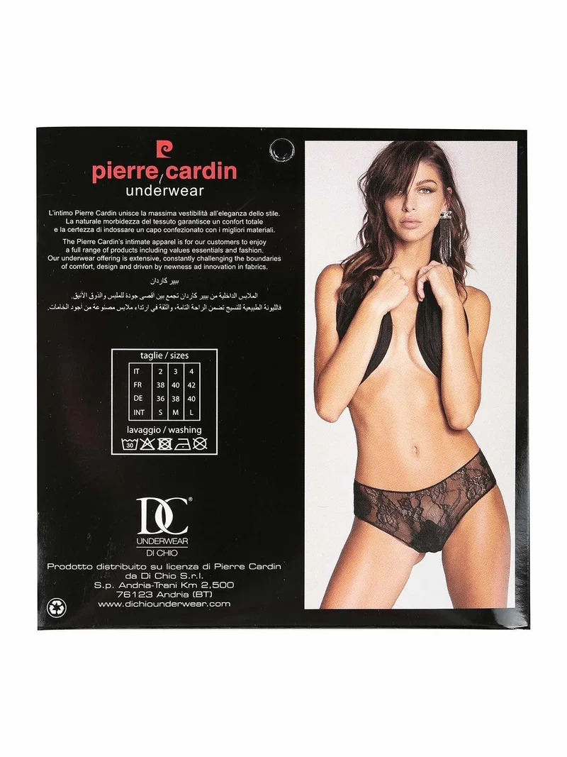Slip donna in pizzo - nero