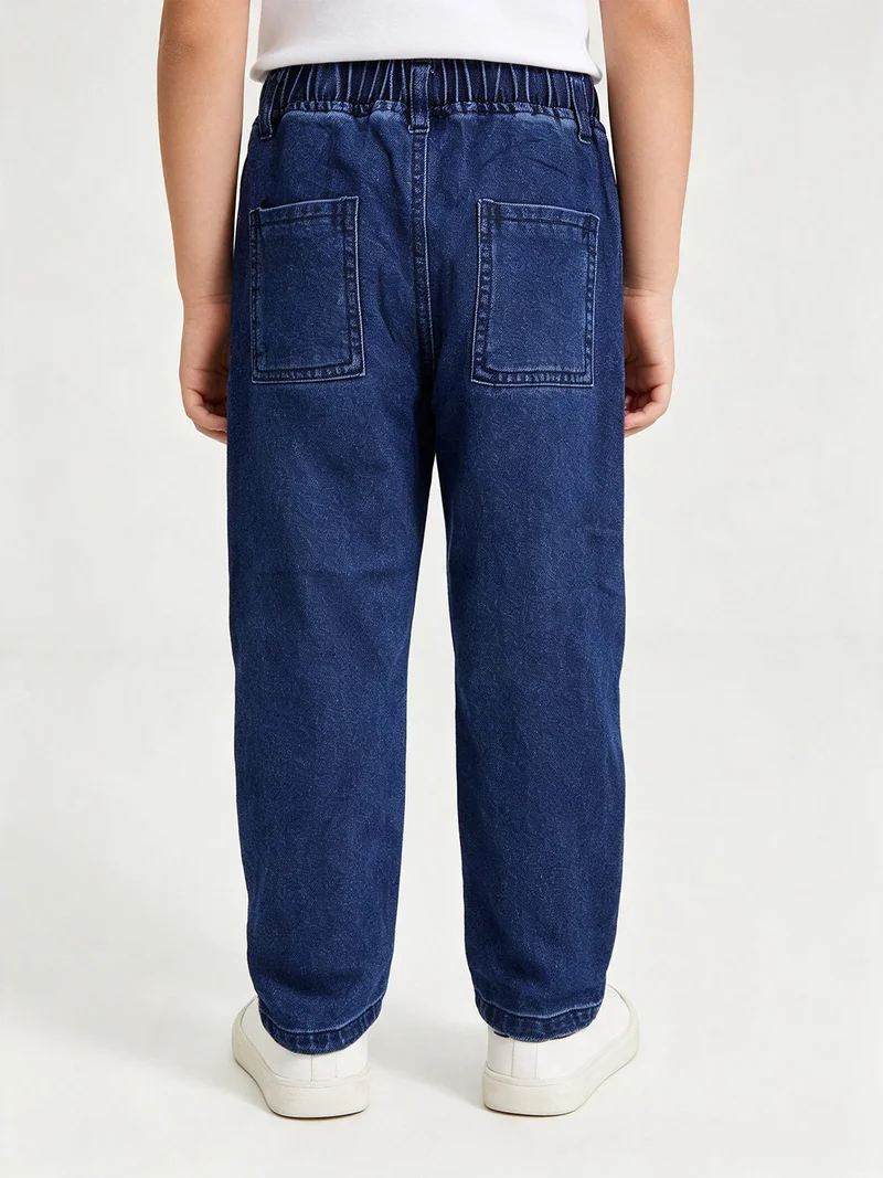 Jeans da bambino con elastico in vita - jeans