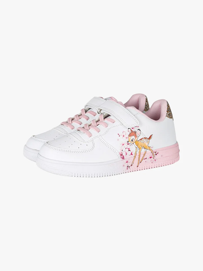 Sneakers da ragazza con cinturino a strappo - rosa