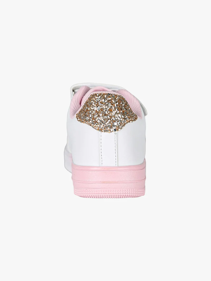 Sneakers da ragazza con cinturino a strappo - rosa