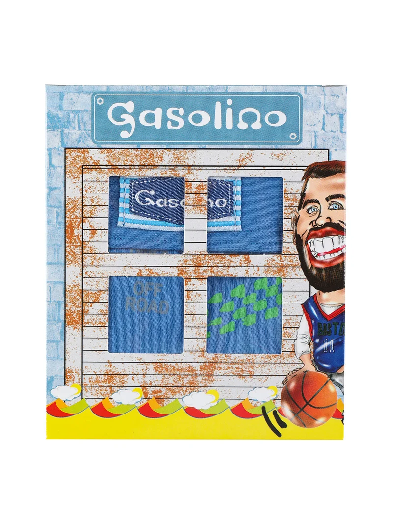Boxer da bambino con disegni e scritte - jeans