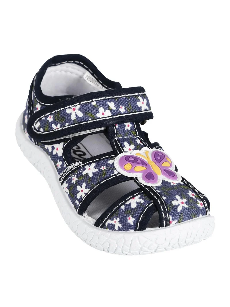 Sandali chiusi da bambina in tela - blu scuro