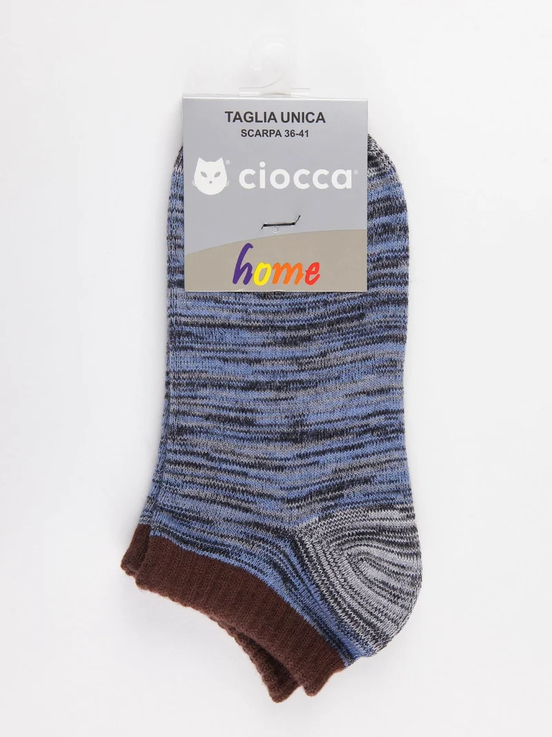 Calze corte a fantasia - azzurro