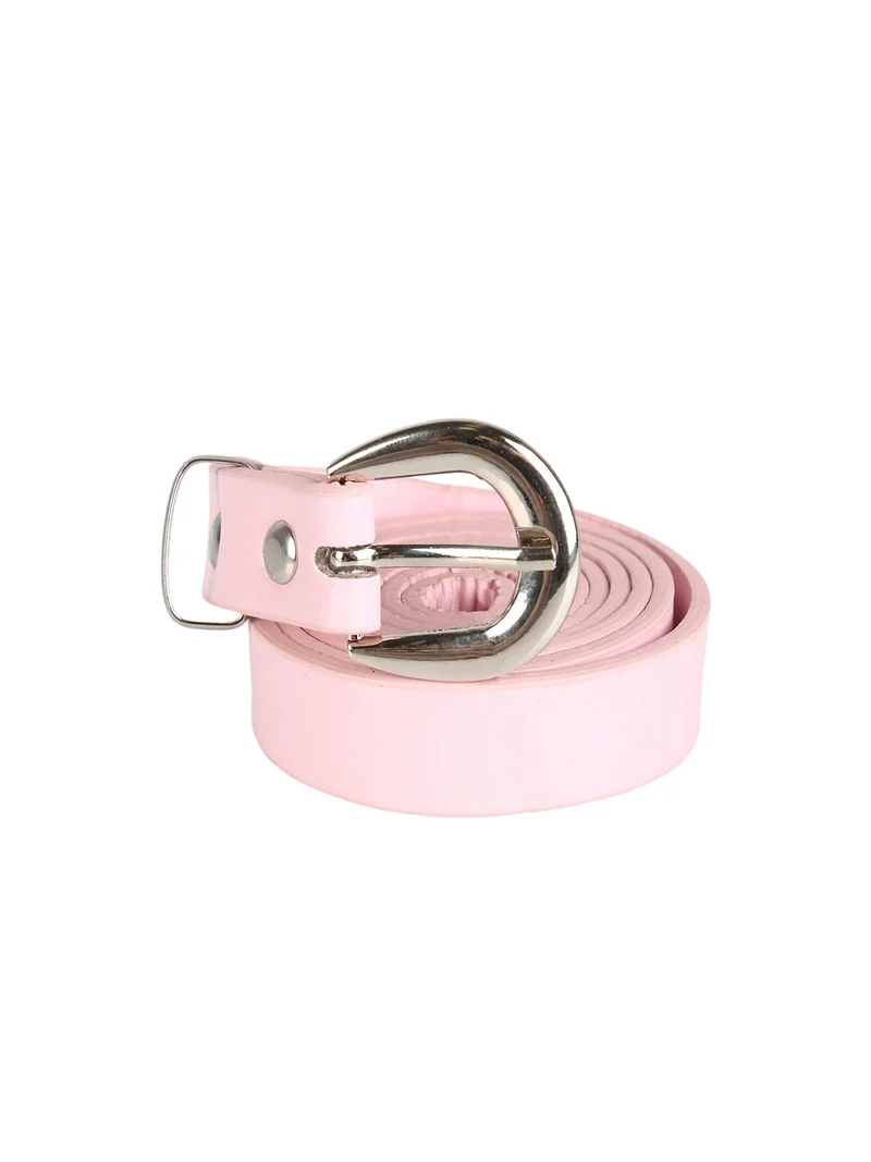 Completo corto da bambina con t-shirt e shorts effetto jeans con cintura - rosa