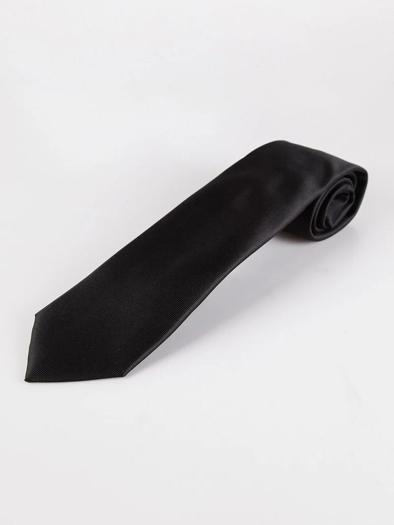Cravatta uomo tinta unita - nero