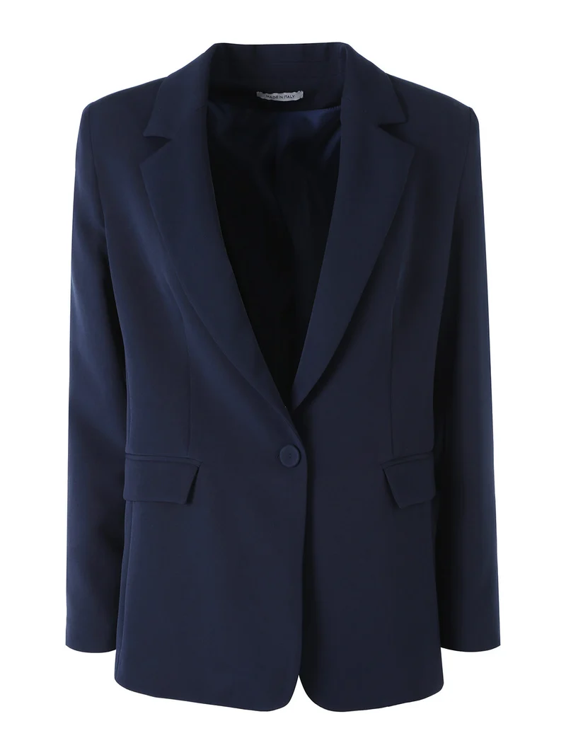 Completo elegante da donna con blazer e pantaloni a gamba dritta - blu