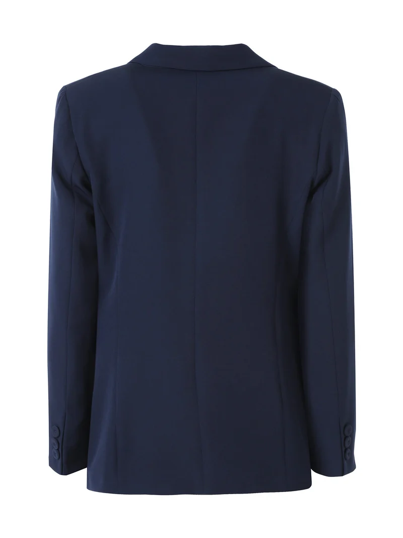 Completo elegante da donna con blazer e pantaloni a gamba dritta - blu