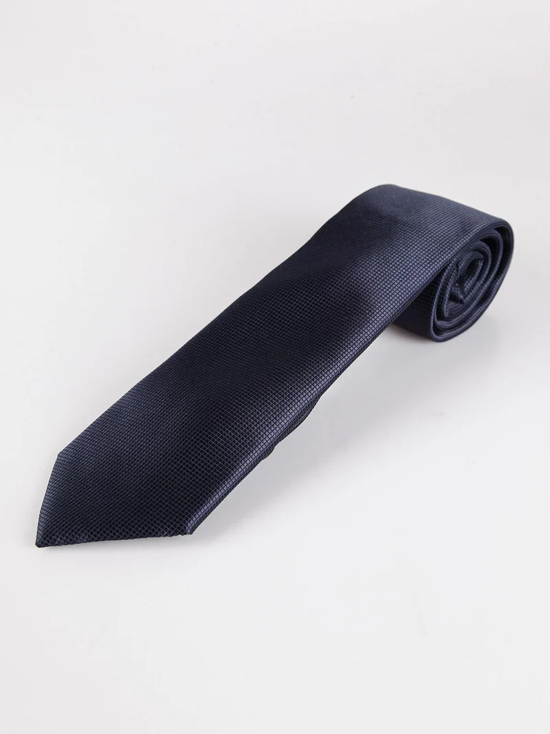 Cravatta classica lavorata - blu scuro