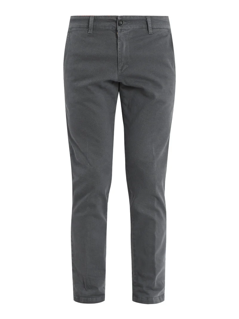Pantaloni slim fit da uomo in cotone taglie grandi - antracite