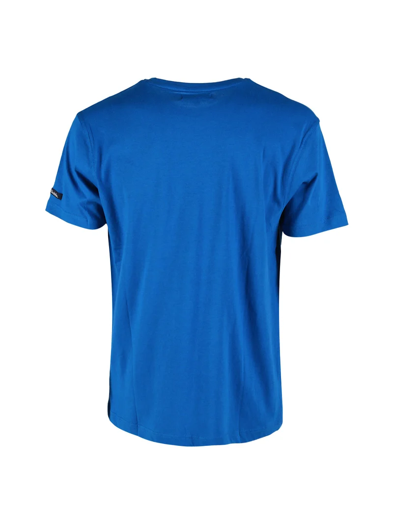 T-shirt manica corta uomo con taschino - bluette