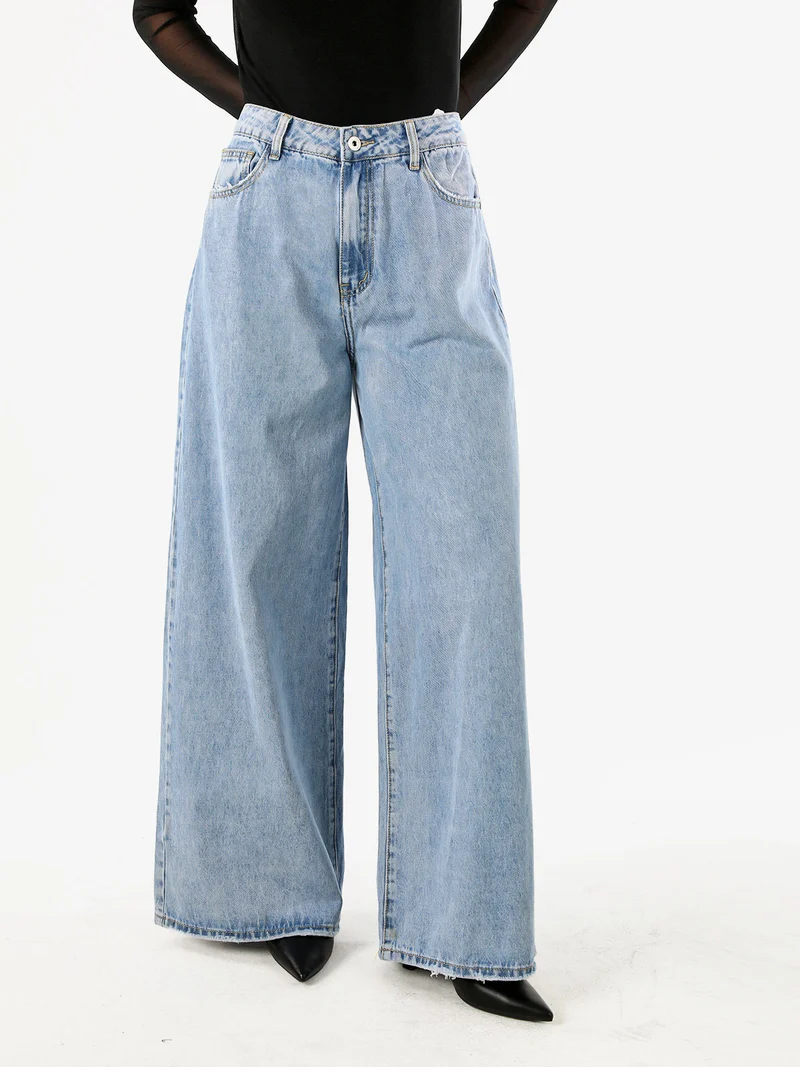 Jeans donna a gamba larga - jeans
