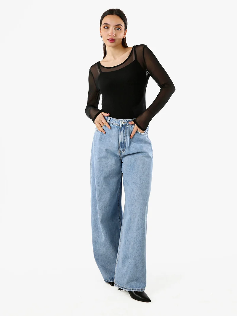 Jeans donna a gamba larga - jeans