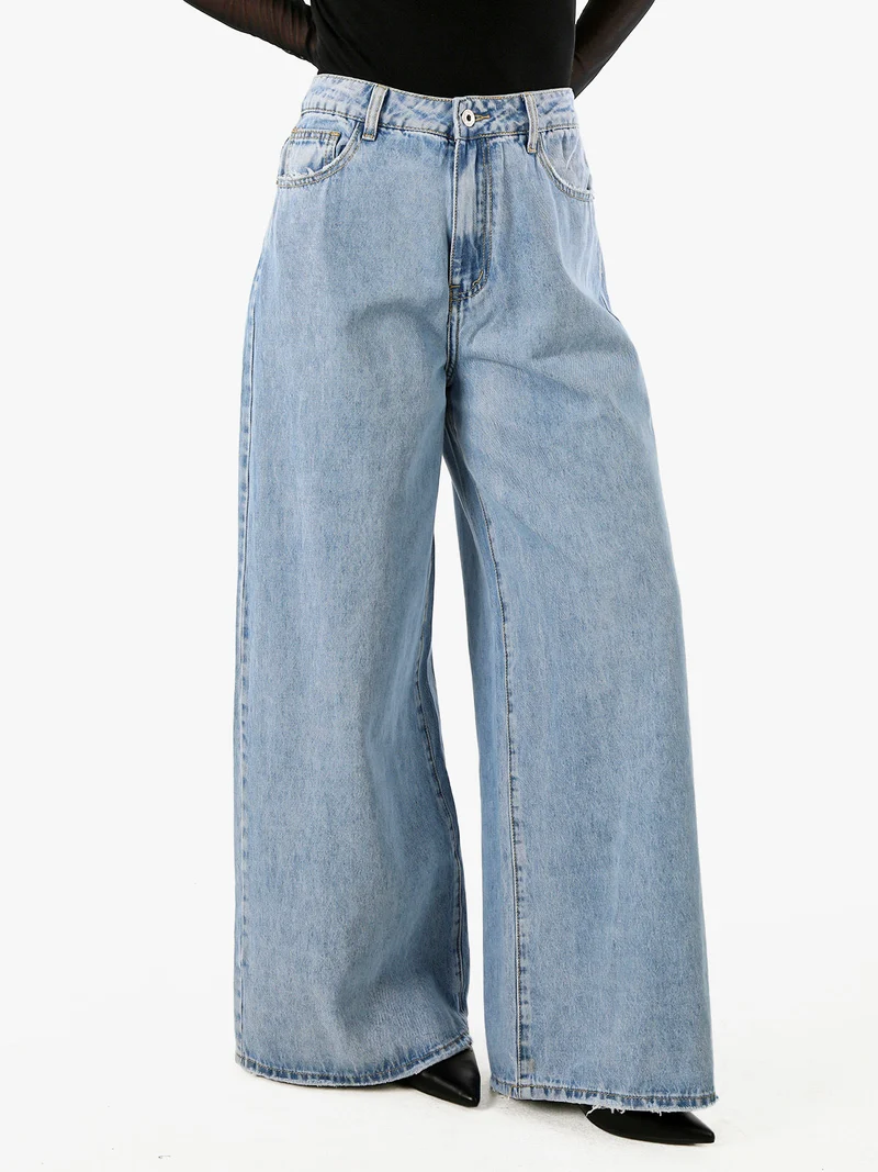 Jeans donna a gamba larga - jeans