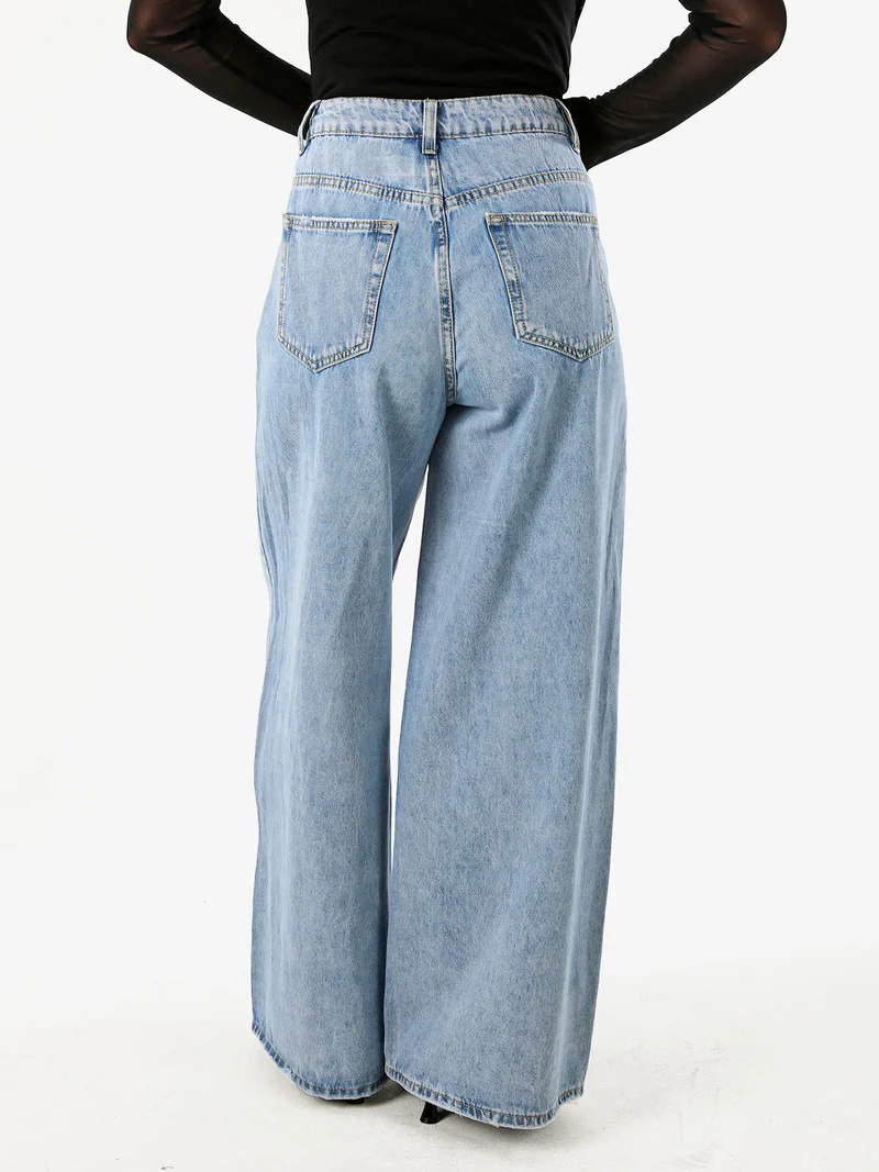 Jeans donna a gamba larga - jeans