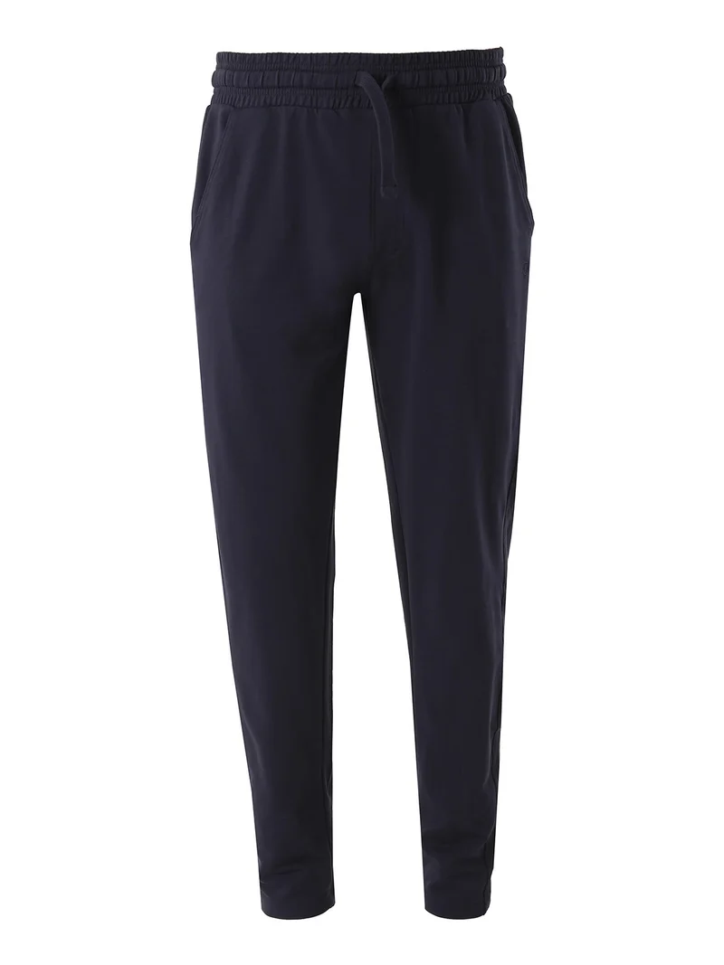 Pantaloni sportivi da uomo in cotone con coulisse - blu scuro