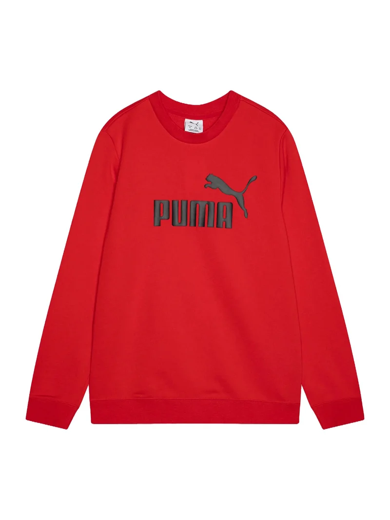 Felpa girocollo da ragazzi con logo - rosso