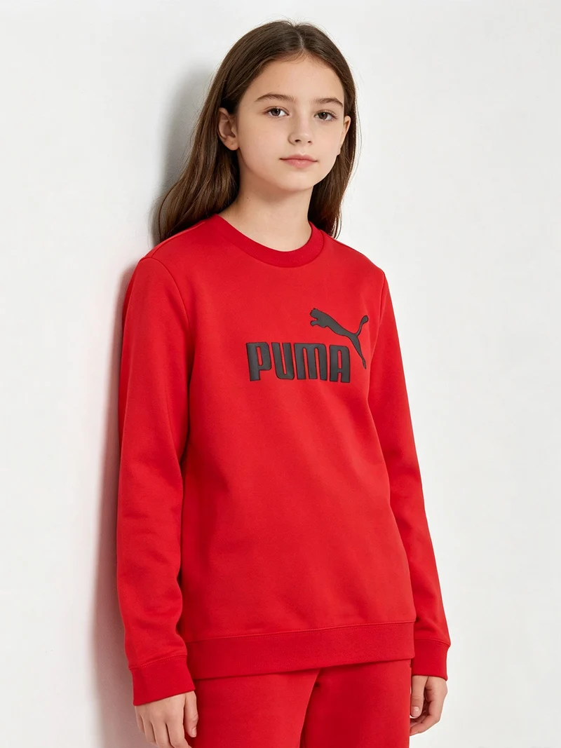 Felpa girocollo da ragazzi con logo - rosso