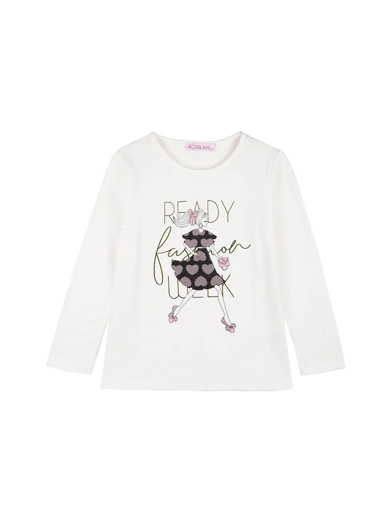 Completo 3 pezzi da bambina con ecopelliccia - rosa