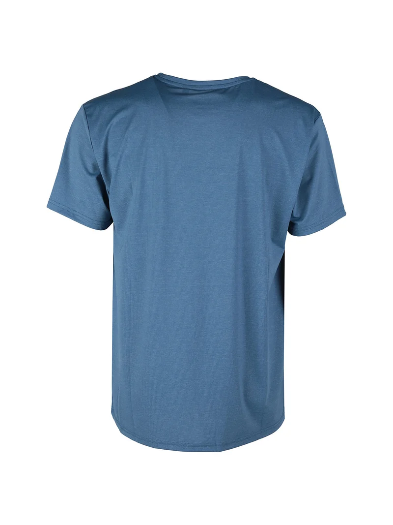 T-shirt sportiva da uomo in tessuto tecnico - blu