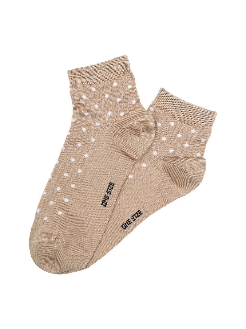 Calze corte da donna a pois - khaki