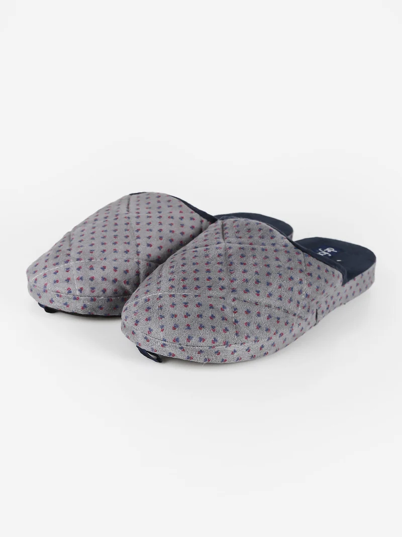 Pantofole uomo in tessuto scamosciato - grigio