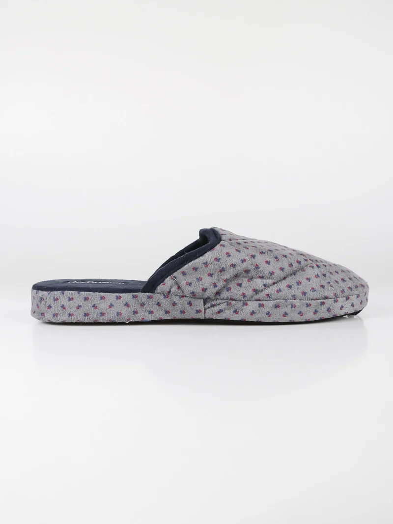 Pantofole uomo in tessuto scamosciato - grigio