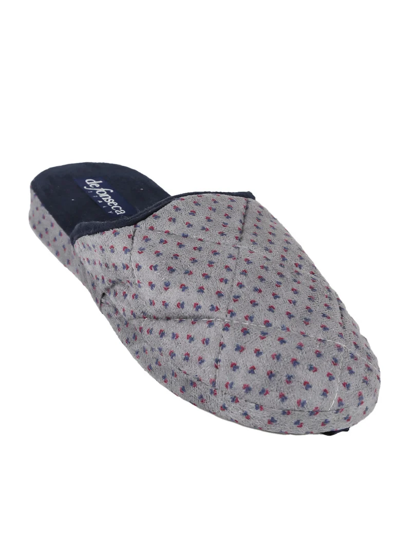 Pantofole uomo in tessuto scamosciato - grigio