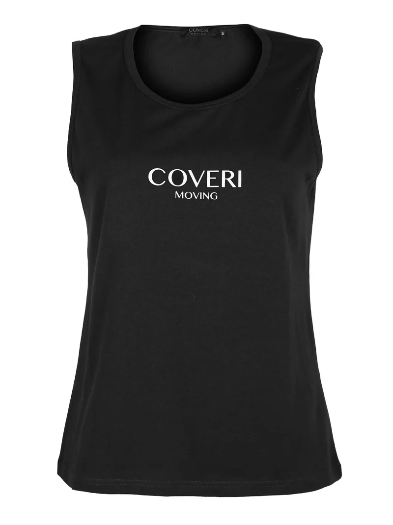 Canotta donna con scritta - nero