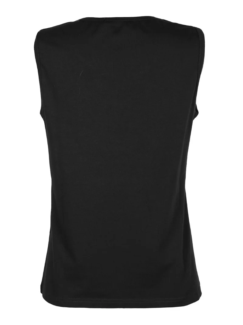 Canotta donna con scritta - nero