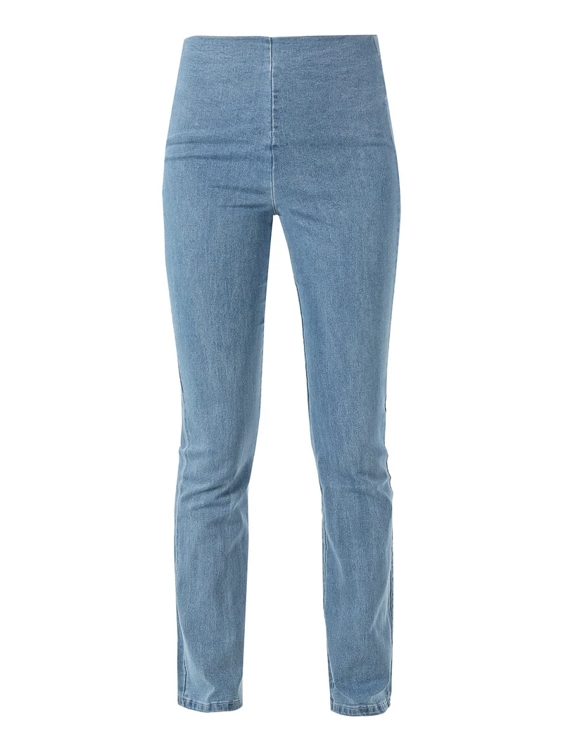 Jeggings donna elasticizzato a zampa - jeans
