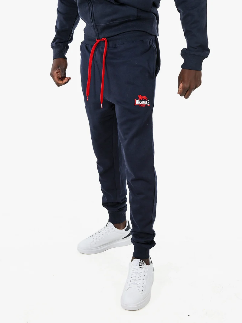 Pantaloni tuta da uomo con coulisse e polsini - blu