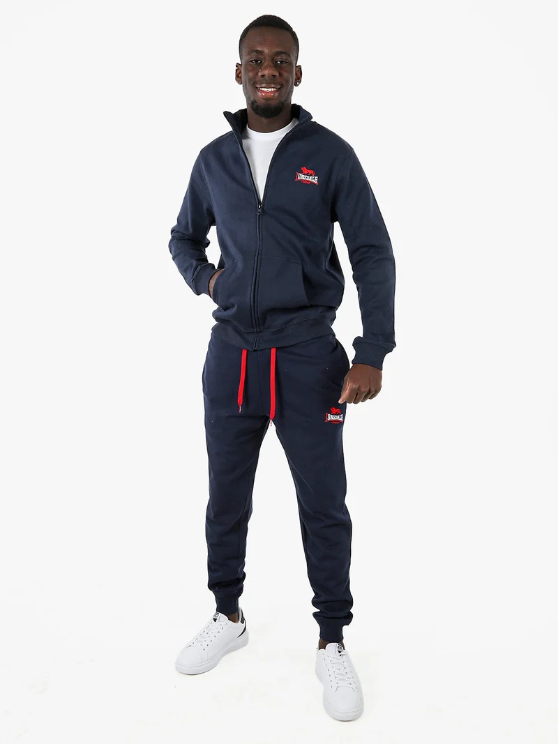 Pantaloni tuta da uomo con coulisse e polsini - blu
