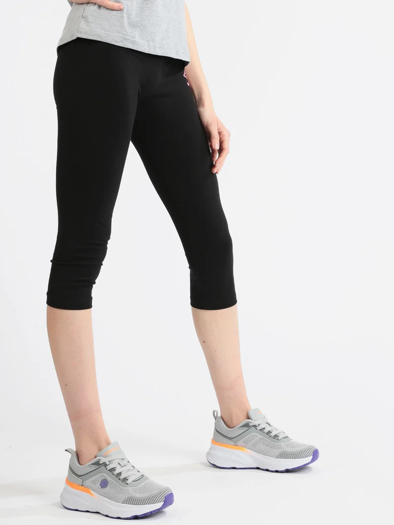 Leggings donna a pinocchietto - nero