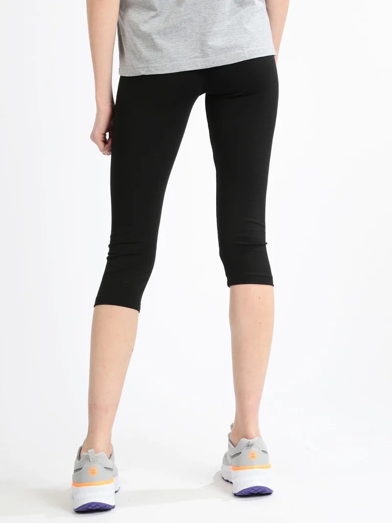 Leggings donna a pinocchietto - nero