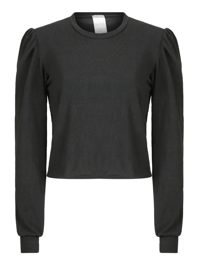 GILDA Maglia donna con spalle a sbuffo - nero