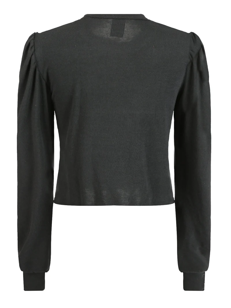 GILDA Maglia donna con spalle a sbuffo - nero