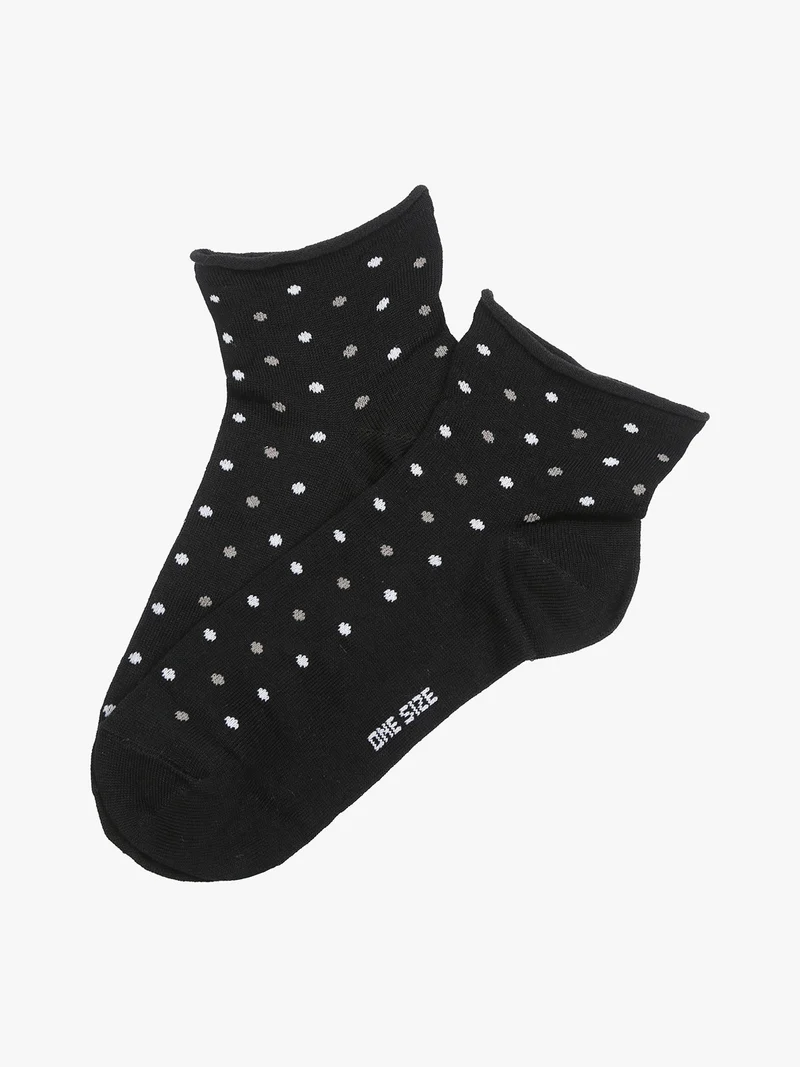 Calze corte da donna a pois - nero