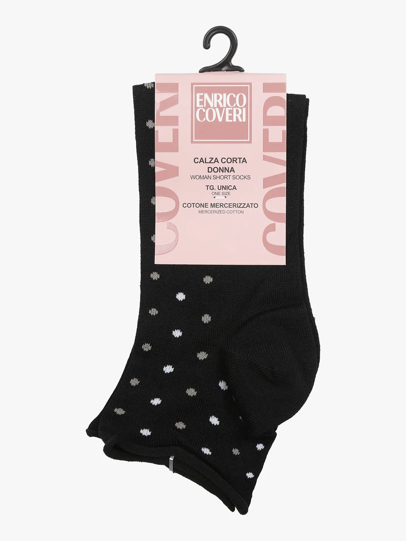 Calze corte da donna a pois - nero
