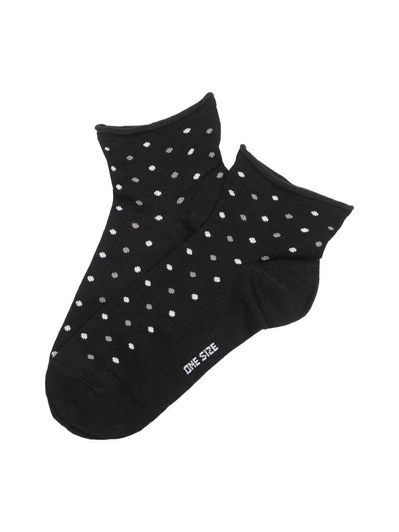 Calze corte da donna a pois - nero
