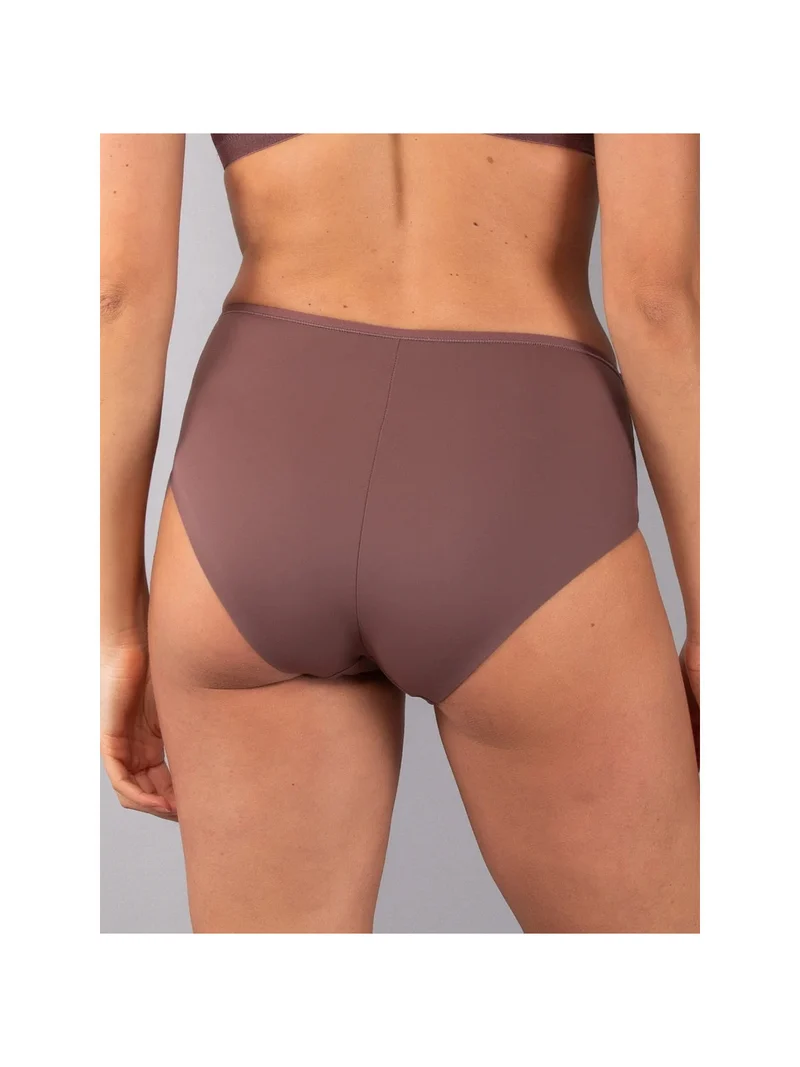 DR35 Slip donna a vita alta con pizzo - bordeaux