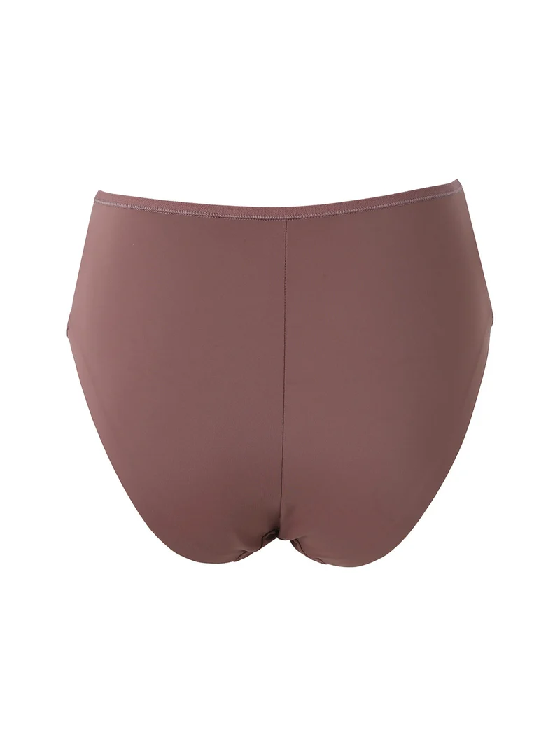 DR35 Slip donna a vita alta con pizzo - bordeaux
